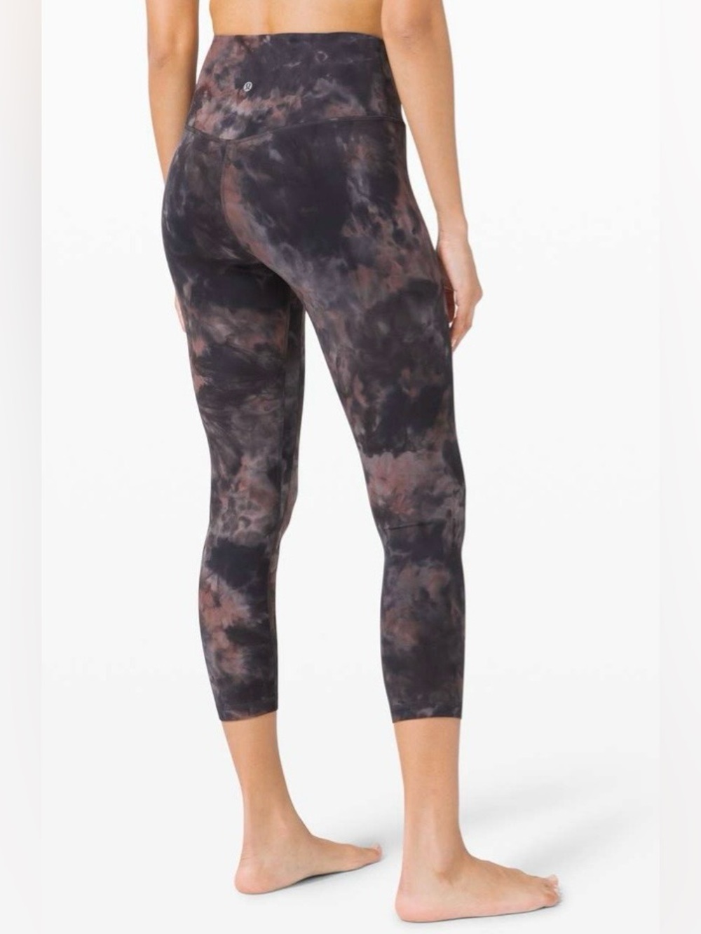 Lululemon Align Diamond Dye High-Waist Crop 23”  Leggings grey pink size 6